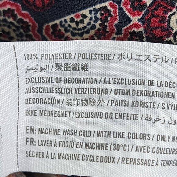 Womens Abercrombie & Fitch Retro Print Dress 3/4 Sleeve Round Neck Size XS - Picture 9 of 14